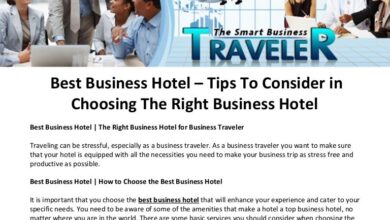 How to choose the right luxury hotel for business trips